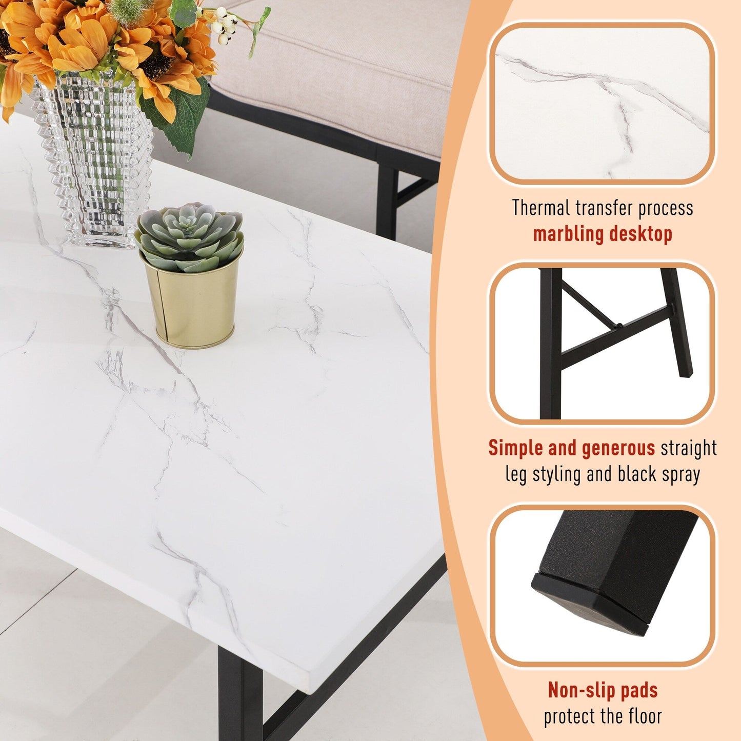 MAISON ARTS Set da conversazione per patio da 5/7/9 posti, set di divani con 2 poltrone singole, divano a 3 posti, pouf e tavolino da caffè