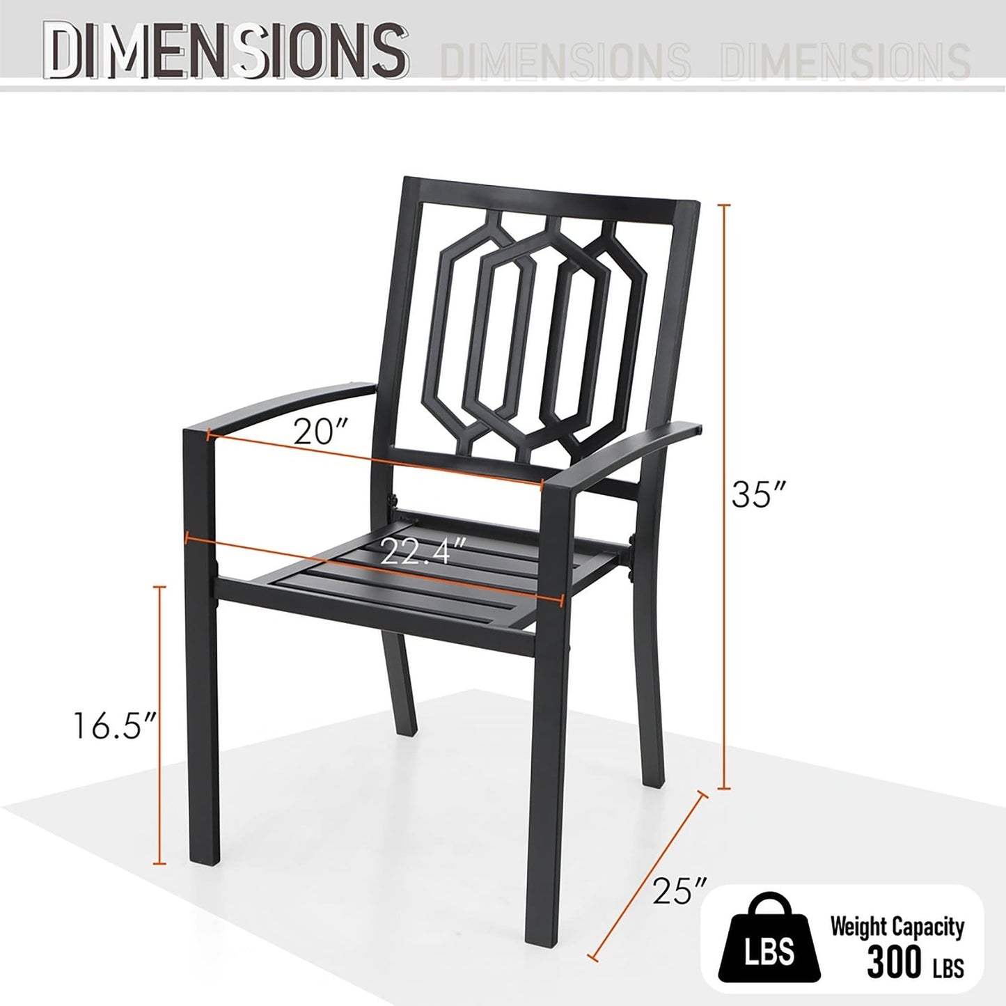 MAISON ARTS Set da pranzo per patio da 9 pezzi Set di mobili da giardino Tavolo da pranzo rettangolare in metallo 8 sedie impilabili in metallo