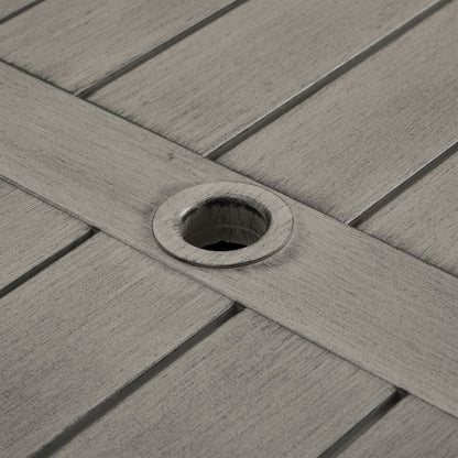 Set da pranzo per patio con 6 poltrone in vimini, 2 sedie girevoli e 1 tavolo