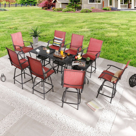 Patio Festival Set da pranzo da bar per esterni da 11 pezzi