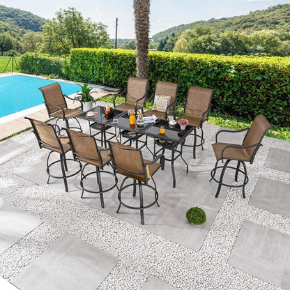 Patio Festival Set da pranzo da esterno per patio, altezza bar, 11 pezzi