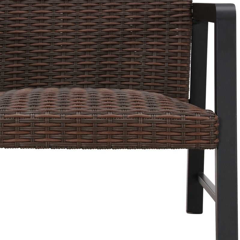 Patio Festival - Set di 2 tavolini da caffè da esterno ad asciugatura rapida con divanetto a due posti