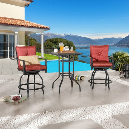 Patio Festival Set da pranzo bistrot da esterno a 3 pezzi con altezza da bar