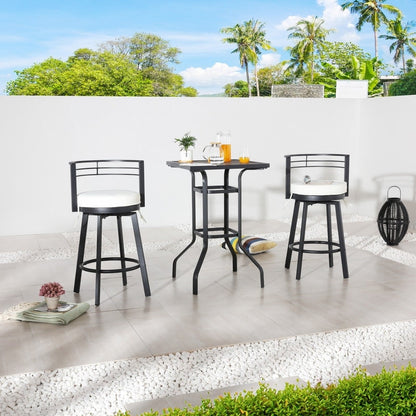 Patio Festival Set da pranzo bistrot da esterno a 3 pezzi con altezza da bar