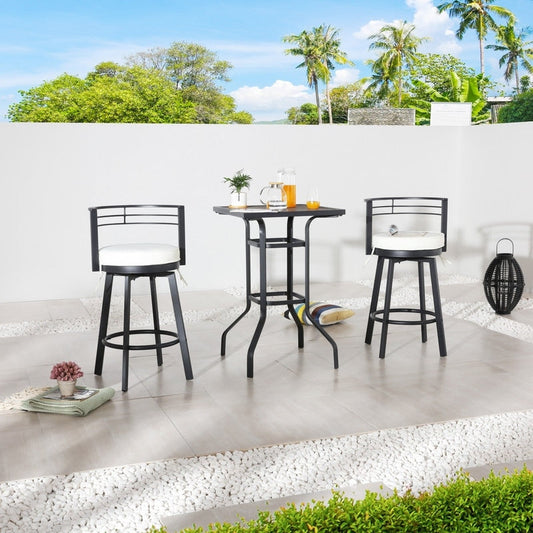 Patio Festival Set da pranzo bistrot da esterno a 3 pezzi con altezza da bar