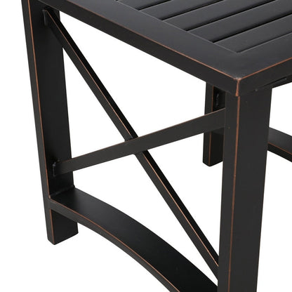 Patio Festival - Set da conversazione in metallo per esterni, 3 pezzi