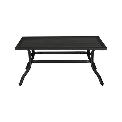 Patio Festival - Set da conversazione in metallo per esterni, 4 pezzi