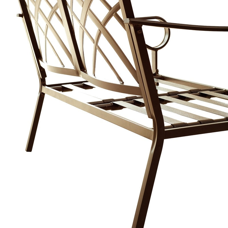 Patio Festival - Set da conversazione in metallo per esterni, 4 pezzi