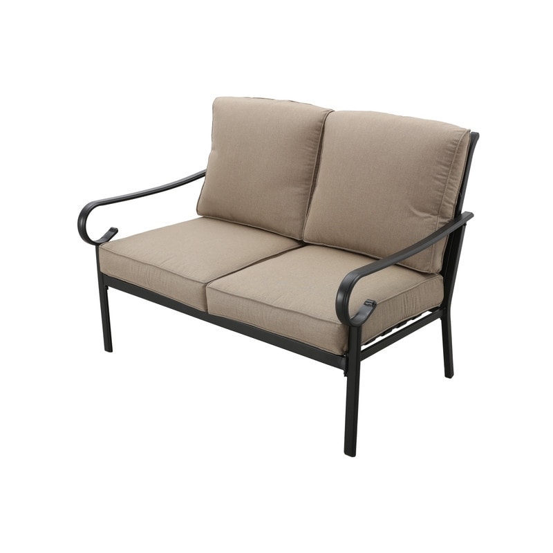 Patio Festival - Set da conversazione in metallo per esterni, 4 pezzi