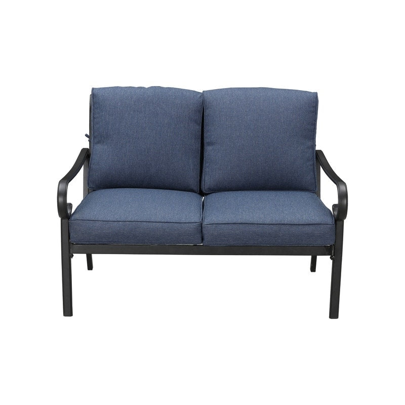 Patio Festival - Set da conversazione in metallo per esterni, 4 pezzi