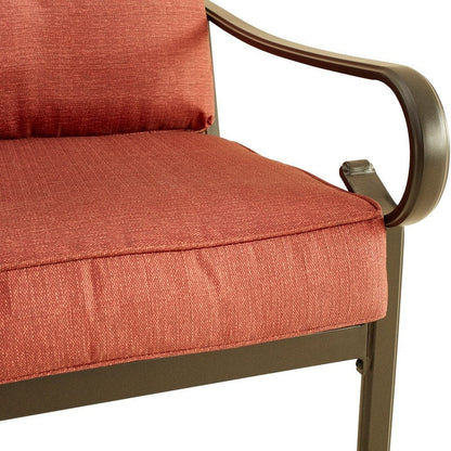 Patio Festival - Set da conversazione in metallo per esterni, 4 pezzi