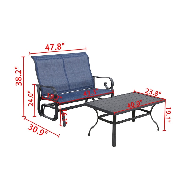 Patio Festival - Set da conversazione per esterni da 4 pezzi