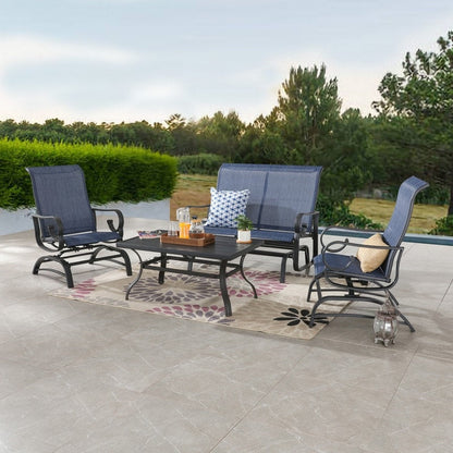 Patio Festival - Set da conversazione per esterni da 4 pezzi