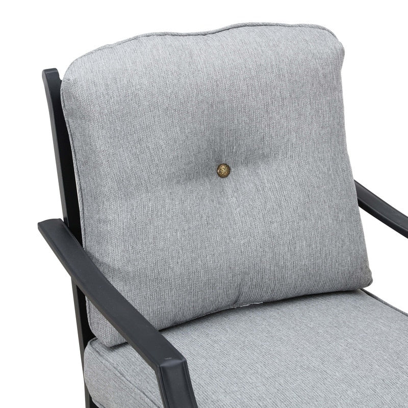 Patio Festival - Set di 4 divani e sedie in metallo per esterni con tavolino da caffè