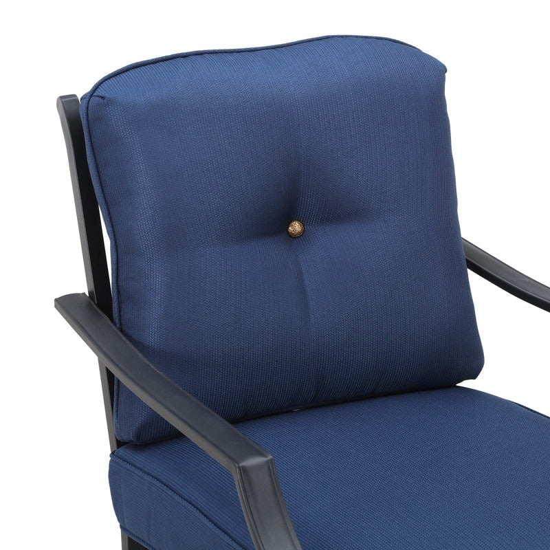 Patio Festival - Set di 4 divani e sedie in metallo per esterni con tavolino da caffè