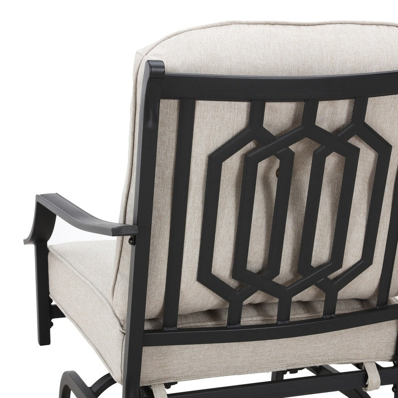 Patio Festival - Set di 4 divani e sedie in metallo per esterni con tavolino da caffè