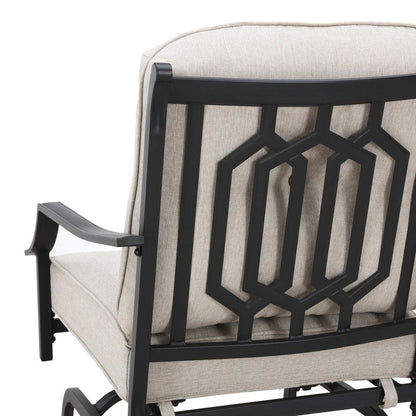 Patio Festival - Set di 4 divani e sedie in metallo per esterni con tavolino da caffè