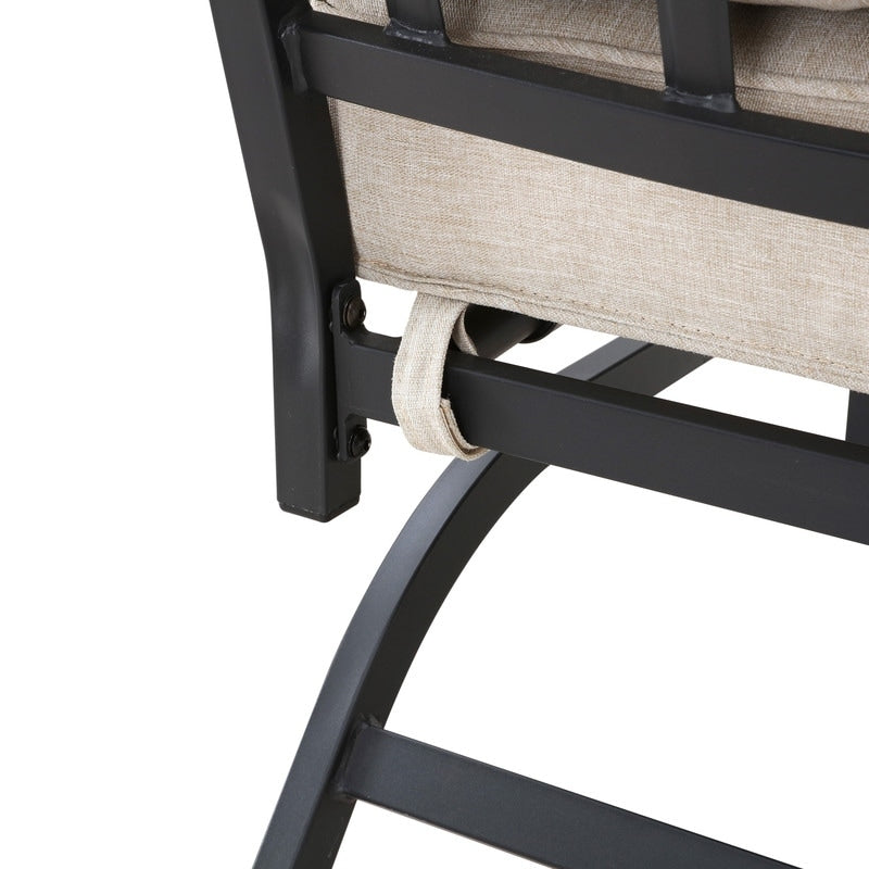 Patio Festival - Set di 4 divani e sedie in metallo per esterni con tavolino da caffè