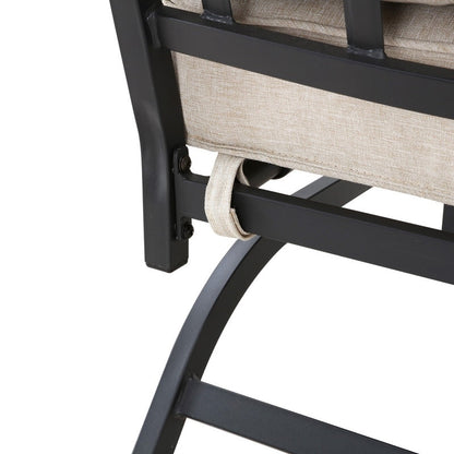 Patio Festival - Set di 4 divani e sedie in metallo per esterni con tavolino da caffè