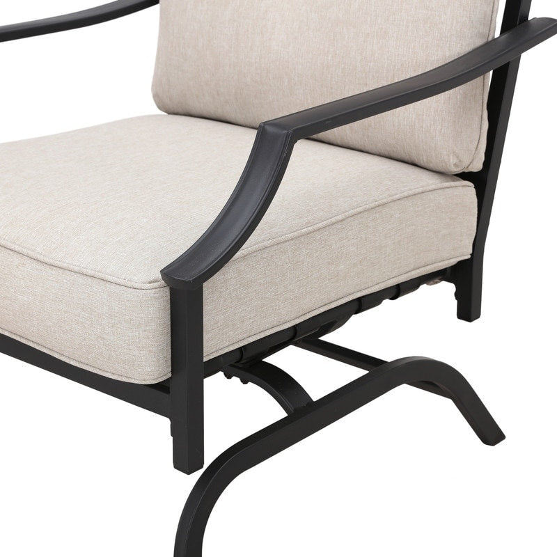 Patio Festival - Set di 4 divani e sedie in metallo per esterni con tavolino da caffè