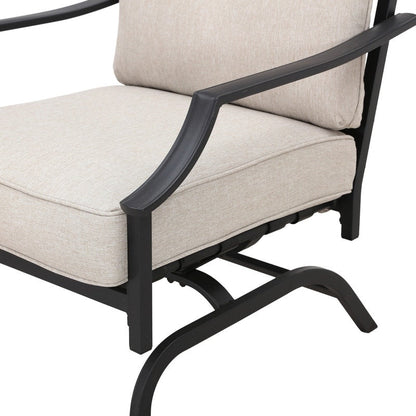 Patio Festival - Set di 4 divani e sedie in metallo per esterni con tavolino da caffè