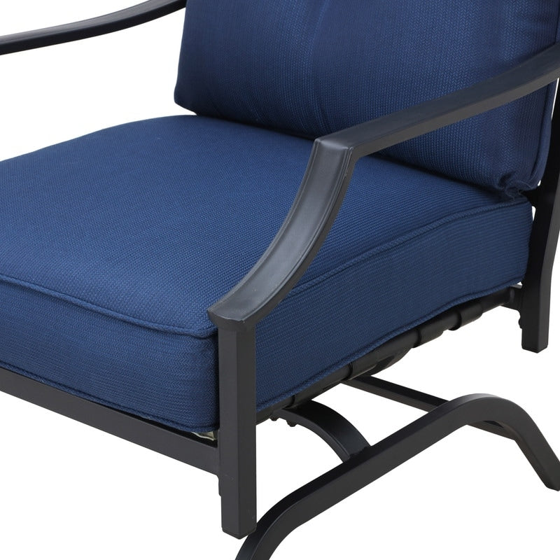 Patio Festival - Set di 4 divani e sedie in metallo per esterni con tavolino da caffè