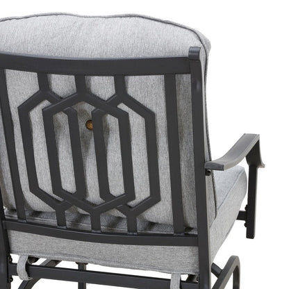 Patio Festival - Set di 4 divani e sedie in metallo per esterni con tavolino da caffè