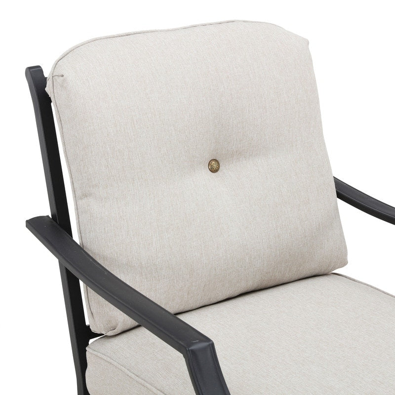 Patio Festival - Set di 4 divani e sedie in metallo per esterni con tavolino da caffè