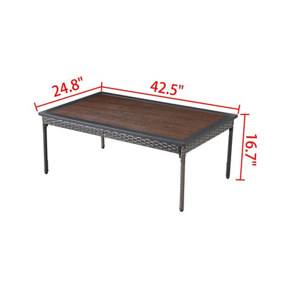 Patio Festival - Set da conversazione in vimini a 4 posti