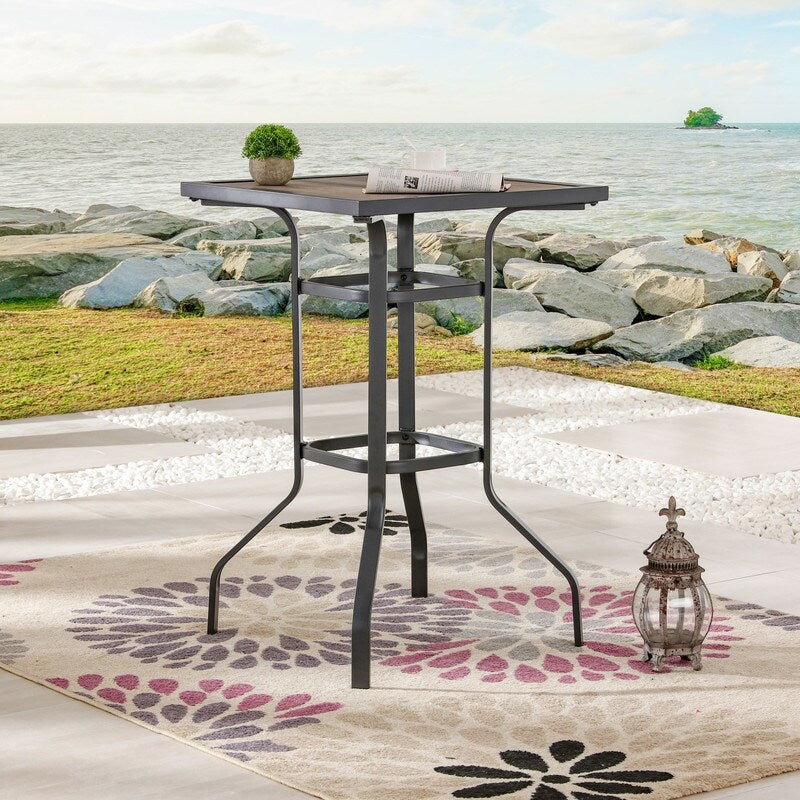 Patio Festival - Set da pranzo bistrot per 4 persone all'aperto con altezza da bar