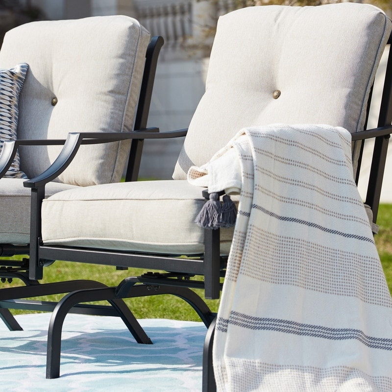 Patio Festival Set da conversazione all'aperto da 5 pezzi con braciere