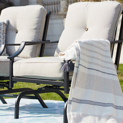 Patio Festival Set da conversazione all'aperto da 5 pezzi con braciere