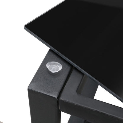 Patio Festival - Set da conversazione in vimini da esterno da 5 pezzi con pouf e tavolo