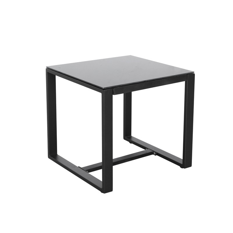 Patio Festival - Set da conversazione in vimini da esterno da 5 pezzi con pouf e tavolo