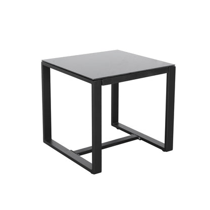 Patio Festival - Set da conversazione in vimini da esterno da 5 pezzi con pouf e tavolo