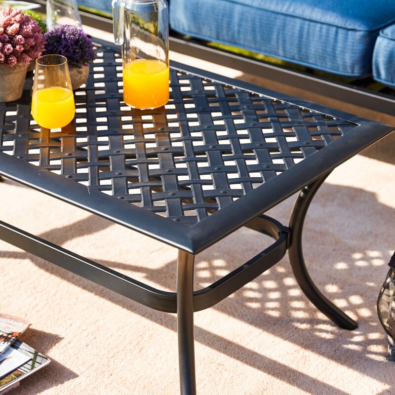 Patio Festival - Set di divani da esterno in metallo da 6 pezzi