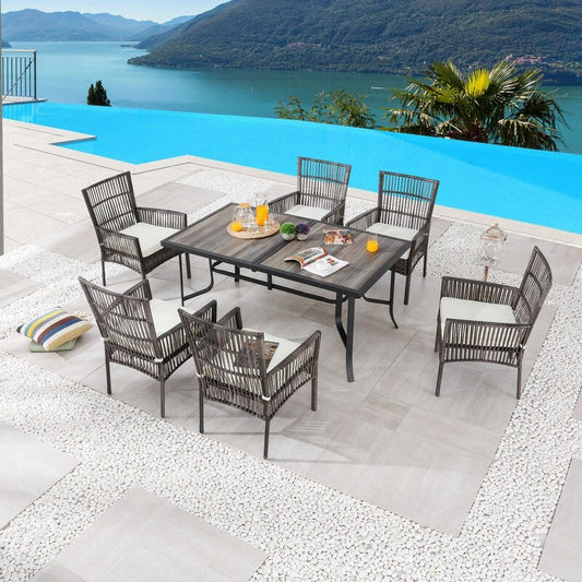 Patio Festival Set da pranzo per esterni da 7 pezzi per 6 persone