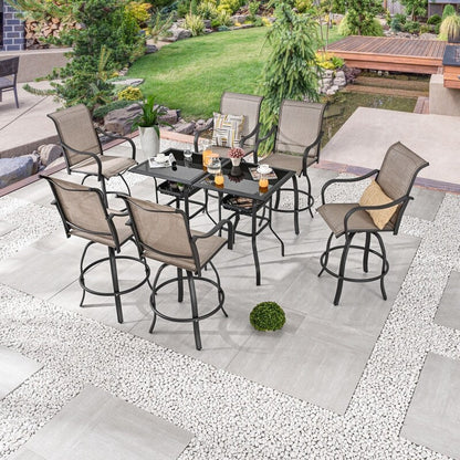 Patio Festival - Set da pranzo da bistrot girevole per 6 persone, altezza bar per esterni