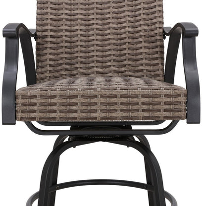 Patio Festival Set da pranzo da bar da 9 pezzi con sedie girevoli