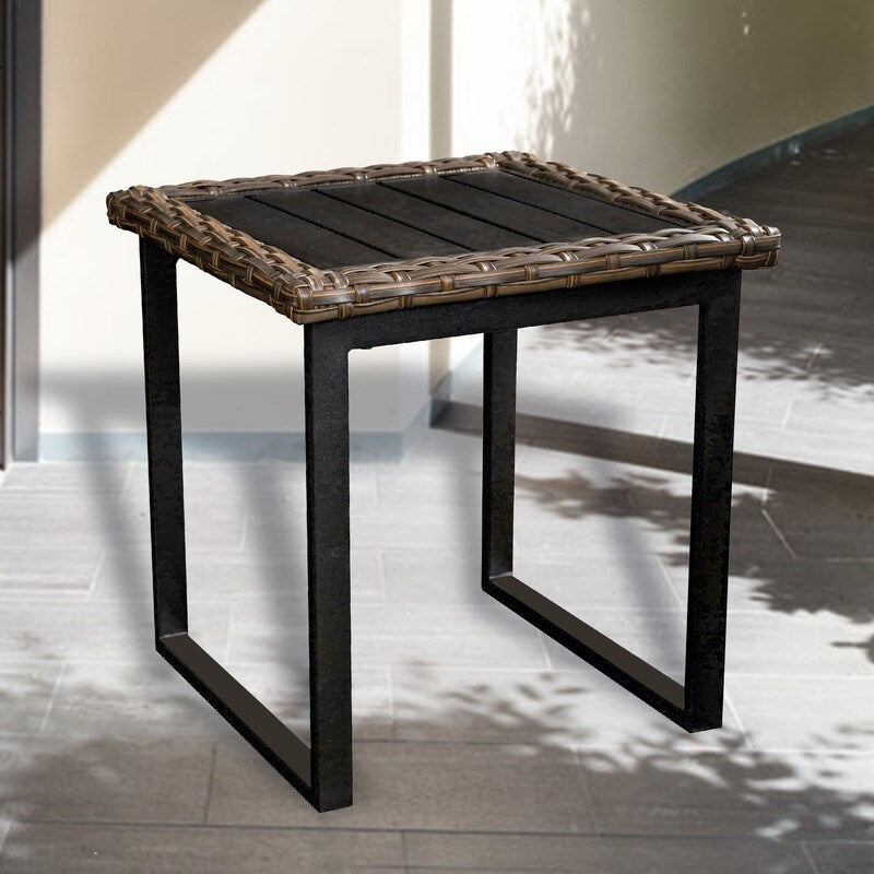 Patio Festival Set da conversazione da esterno in vimini da 5 pezzi