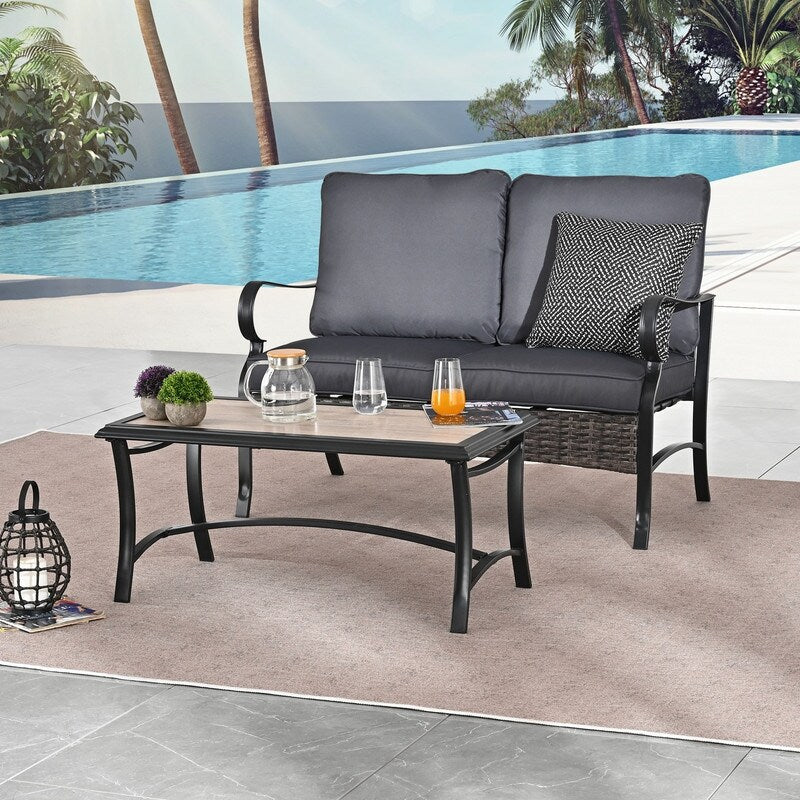 Patio Festival Set da conversazione in metallo per esterni