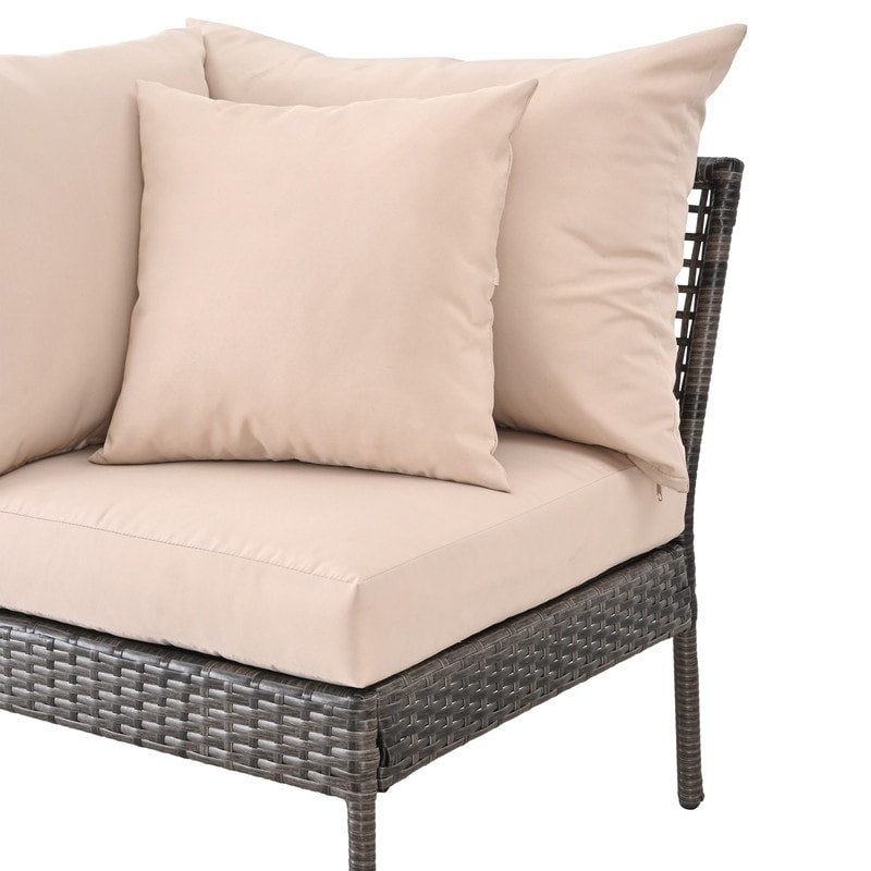 Set di sedute componibili da esterno Patio Festival da 3 pezzi con cuscini