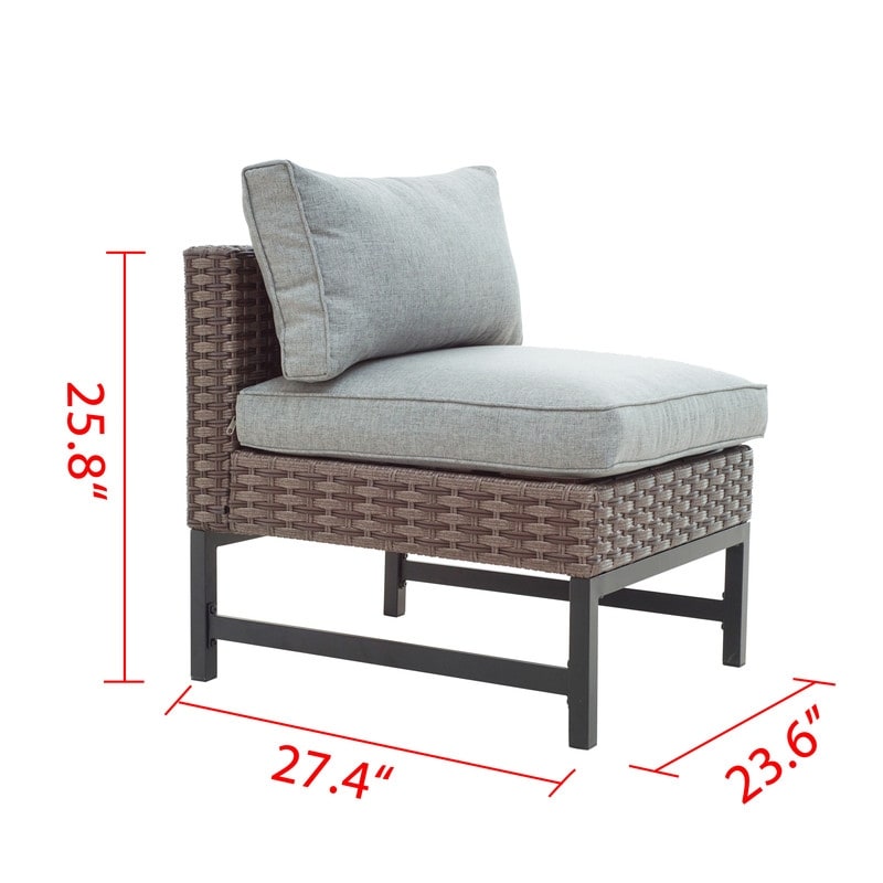 Patio Festival - Set da conversazione per esterni ad angolo retto da 3 pezzi