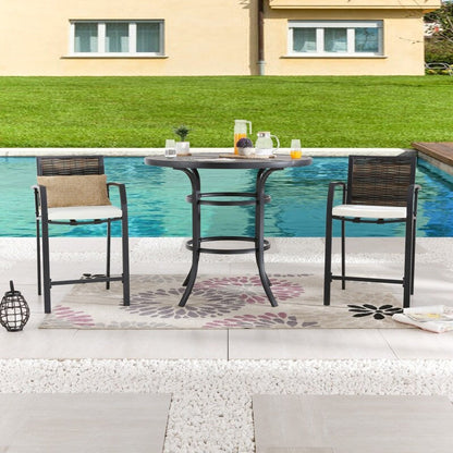 Patio Festival Outdoor Set da pranzo rotondo per 2 persone con cuscini