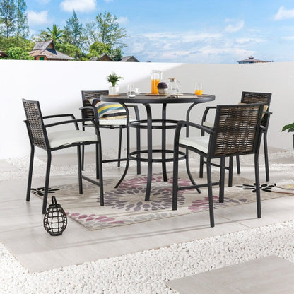 Patio Festival Outdoor Set da pranzo rotondo da bistrot per 4 persone