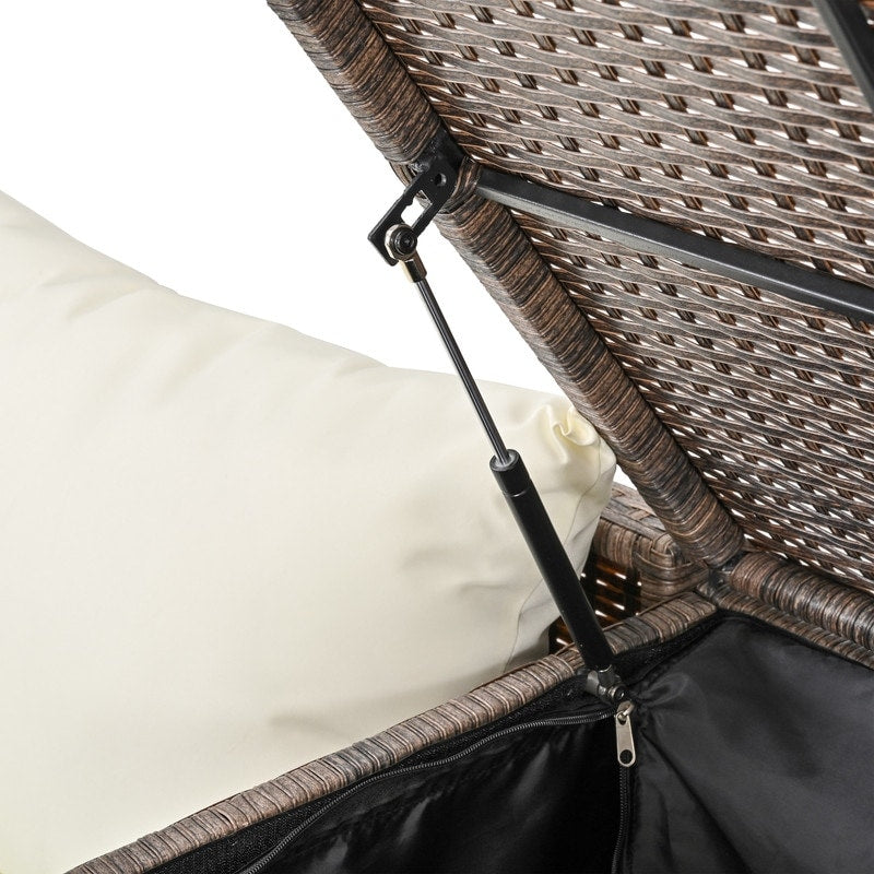 Set di divani in vimini da 4 posti Patio Festival con tavolino e cuscini