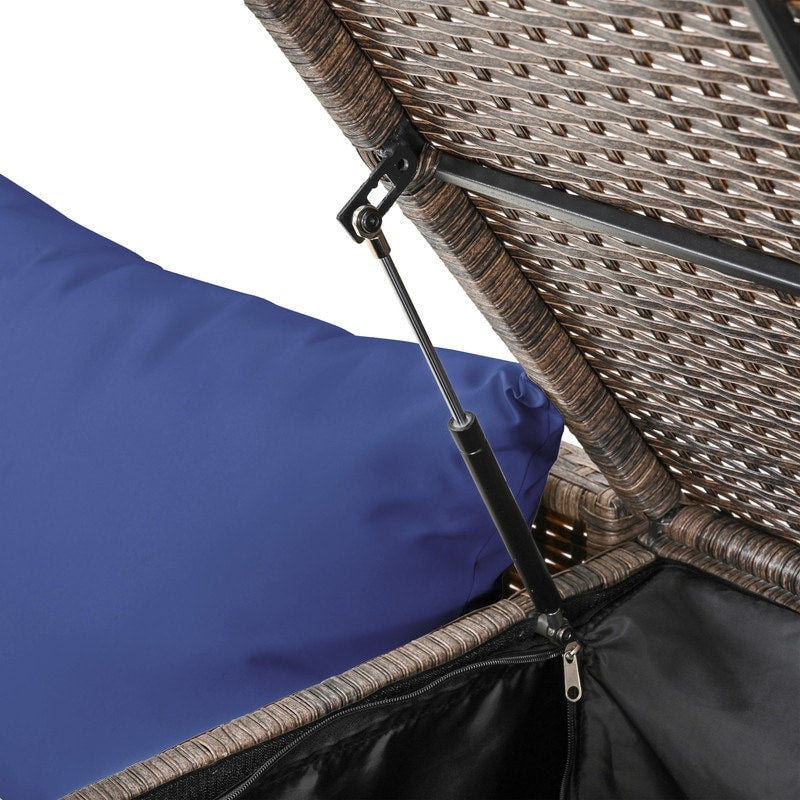 Set di divani in vimini da 4 posti Patio Festival con tavolino e cuscini