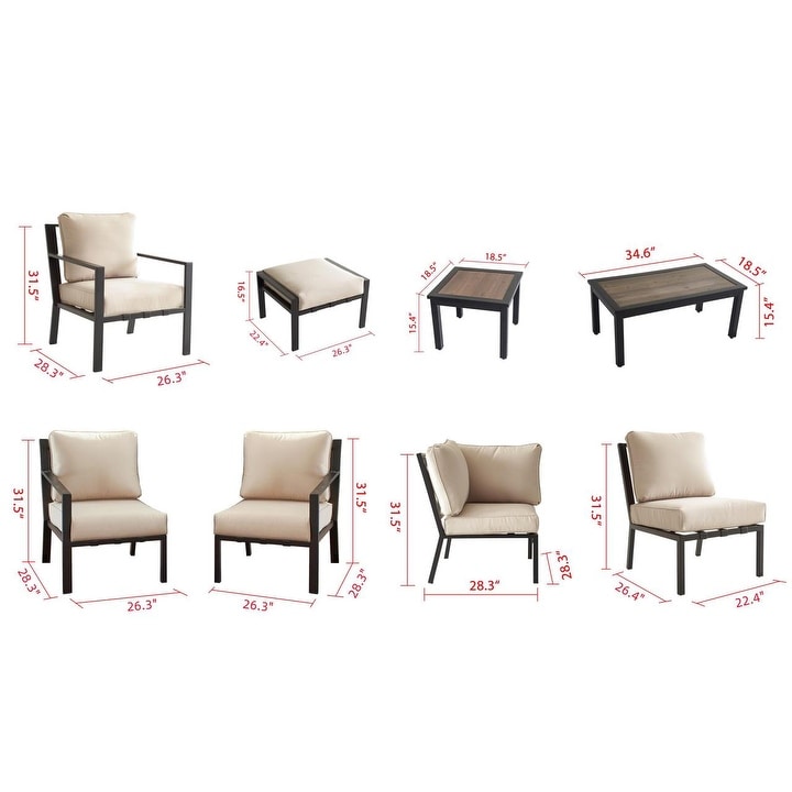 Patio Festival X-Back Set da conversazione all'aperto da 5 pezzi