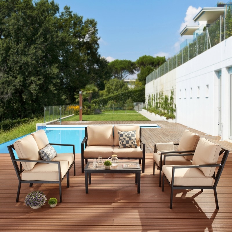 Patio Festival X-Back Set da conversazione all'aperto da 7 pezzi