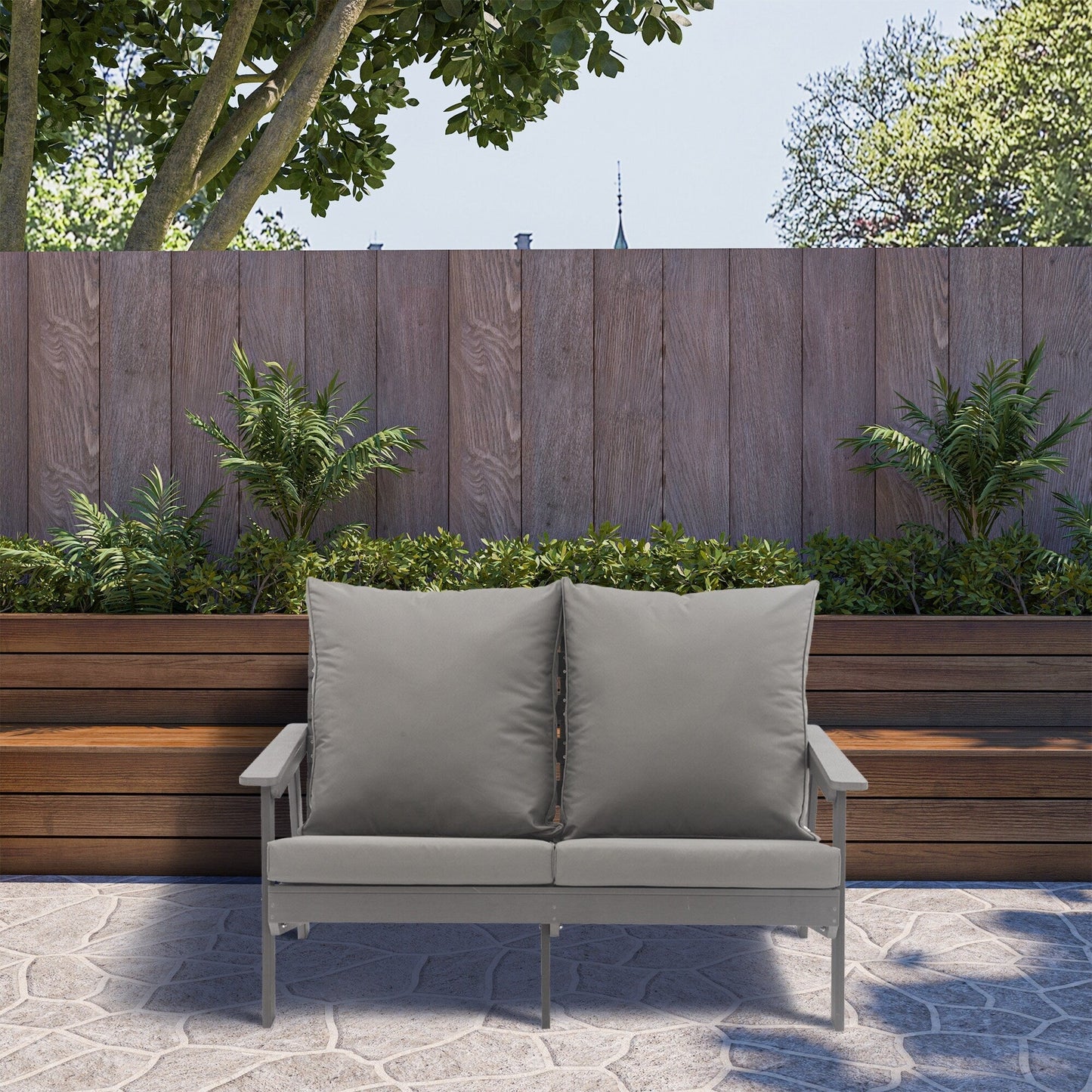 Divano da esterno a due posti per patio